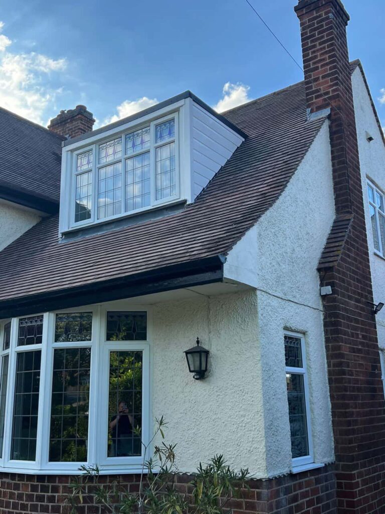This is a photo of a dormer window which has just had some repairs carried out where the roof and the dormer meet. Works carried out by MCM Roofing Repairs Warminster
